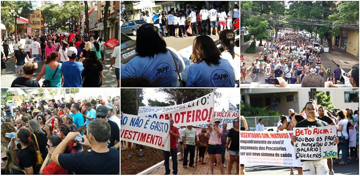 Protestos no PR - Curitiba, Cascavel, Gurapuava, Pitanga, Londrina e Maringá