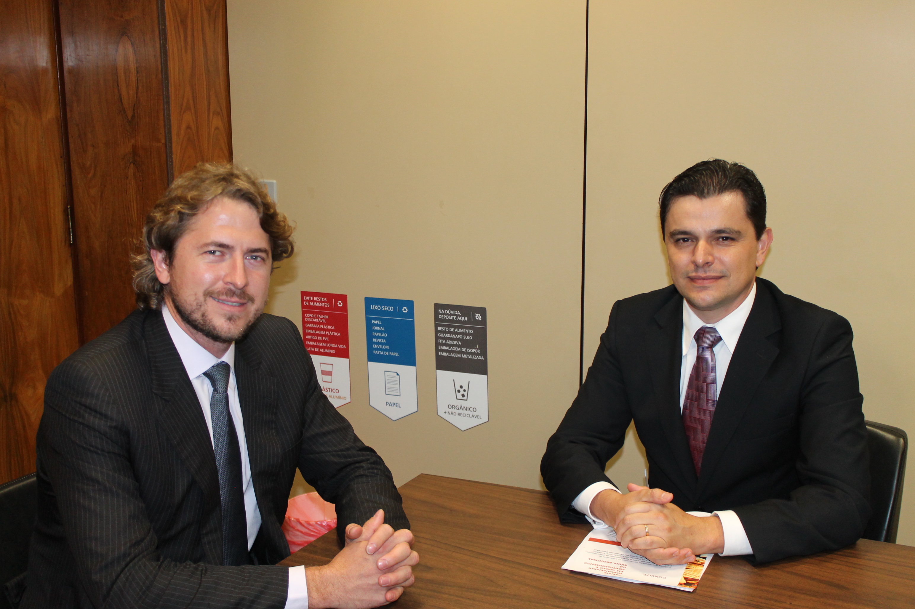 Deputado Zeca Dirceu e o empresário mourãoense Fábio Mello.