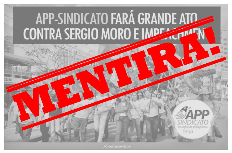 Imagem usada para difamar a APP Sindicato