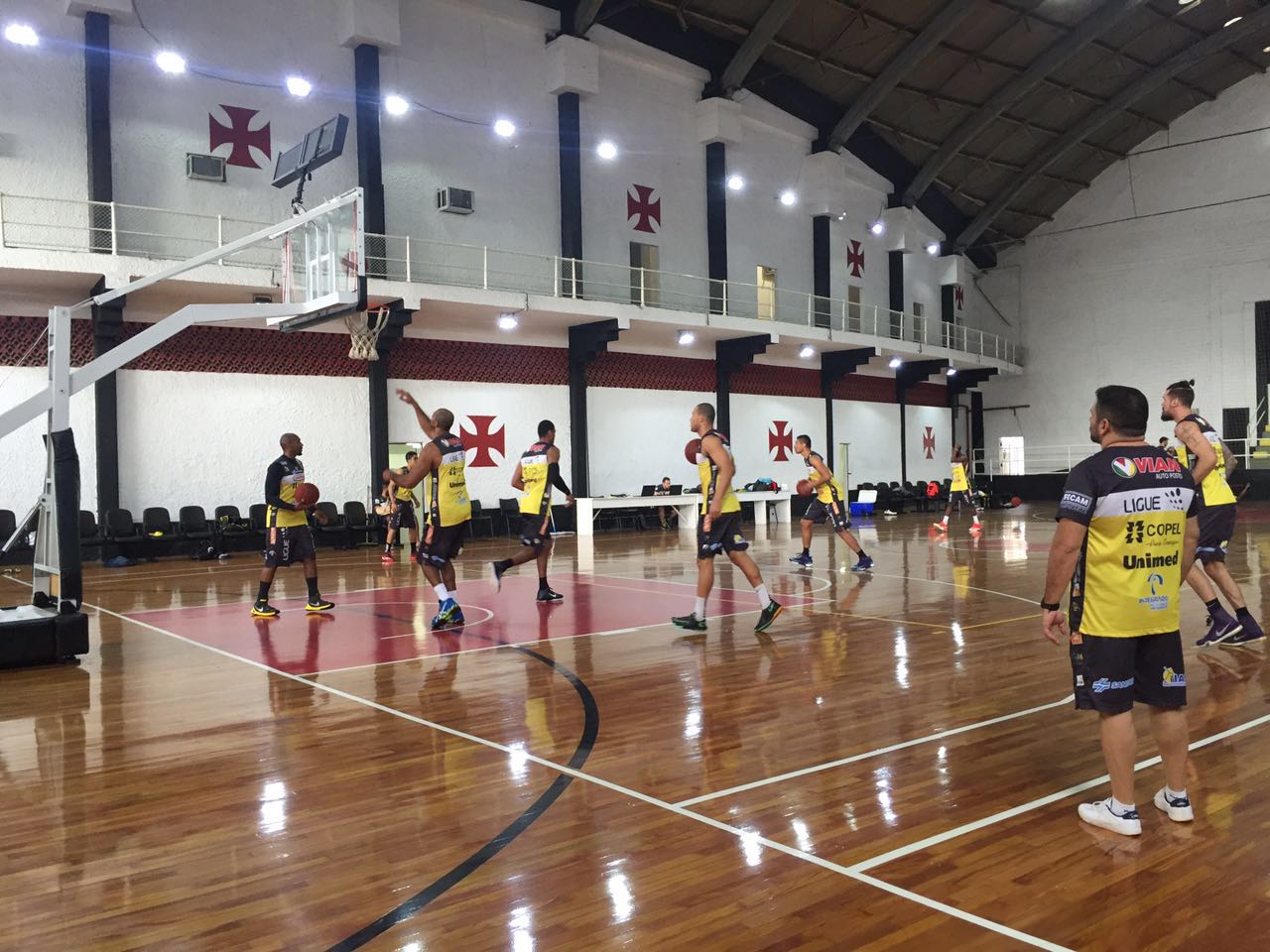 Treino do basquete