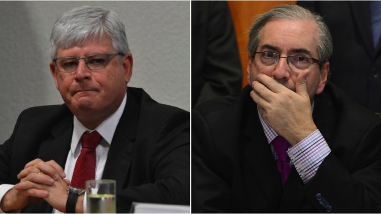 O Procurador Rodrigo Janot e o deputado Eduardo Cunha.